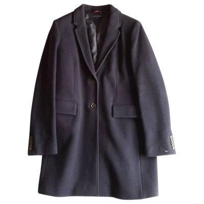 Pre-owned Tommy Hilfiger Wool Coat In Navy