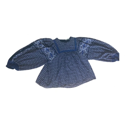 Pre-owned Ulla Johnson Silk Blouse In Blue