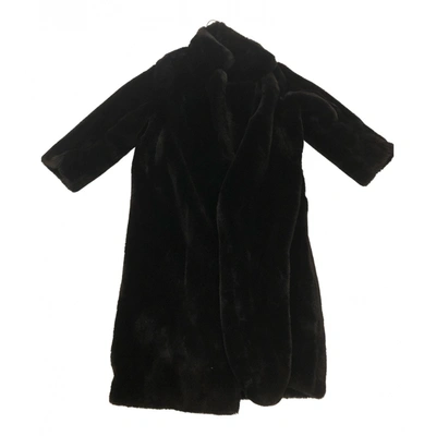 Pre-owned Each X Other Each X Faux Fur Coat In Black