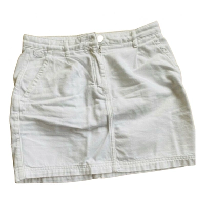 Pre-owned Lacoste Mini Skirt In White