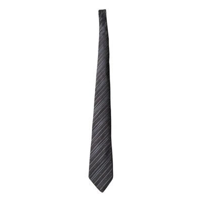 Pre-owned Lancaster Silk Tie In Brown