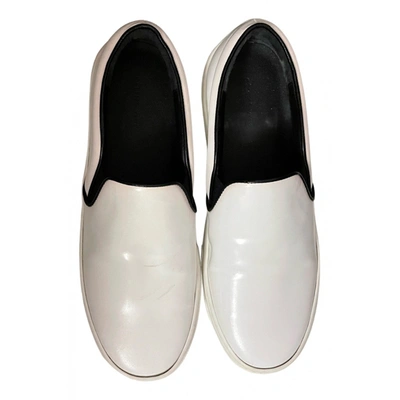 Pre-owned Celine Patent Leather Trainers In White