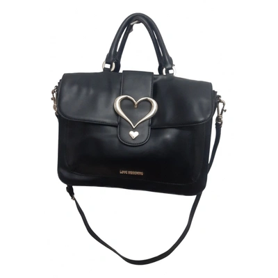 Pre-owned Moschino Love Leather Tote In Black