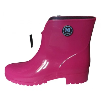 Pre-owned M Missoni Wellington Boots In Pink