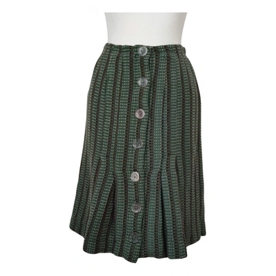 Pre-owned Missoni Wool Skirt In Green