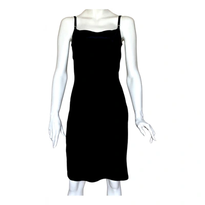 Pre-owned Ralph Lauren Velvet Mini Dress In Black