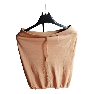 Pre-owned Malo Mid-length Skirt In Camel