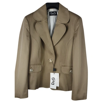 Pre-owned D&g Blazer In Beige