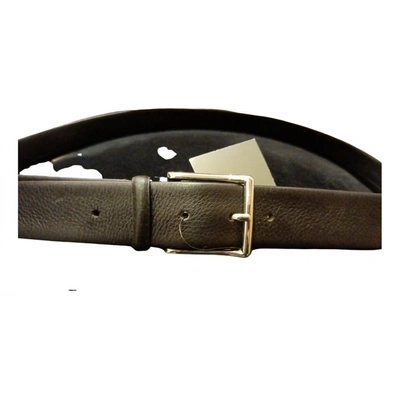 Pre-owned Gavazzeni Leather Belt In Black