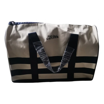 Pre-owned Jean Paul Gaultier Cloth 24h Bag In White