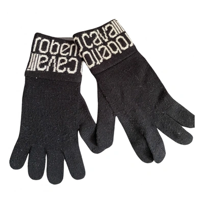 Pre-owned Roberto Cavalli Wool Gloves In Black