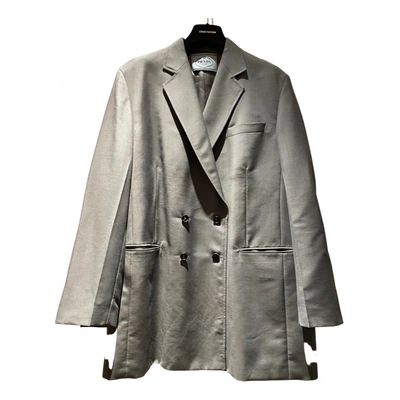 Pre-owned Prada Wool Blazer In Grey