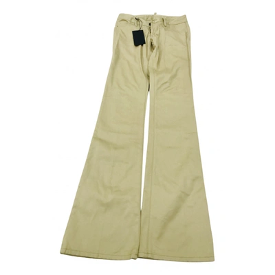 Pre-owned Dsquared2 Straight Pants In Beige
