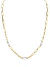 NEPHORA WOMEN'S 14K TWO-TONE GOLD & DIAMOND PAPERCLIP CHAIN NECKLACE