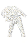 BELLABU BEAR KIDS' MILK & COOKIES TWO-PIECE FITTED pyjamas