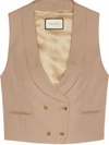 GUCCI DOUBLE-BREASTED GABARDINE waistcoat