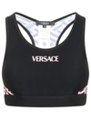 Versace Vers Sprts Bra W Log Rcrbk W Nw Mono Prn In Black