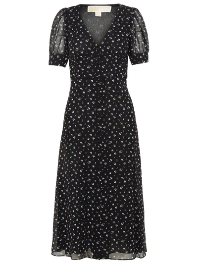 Michael Michael Kors Black Polyester Floral Dress
