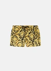 Versace All Over Barocco Print Techno Shorts In Print