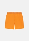 Versace Greca Border Boardshorts In Orange