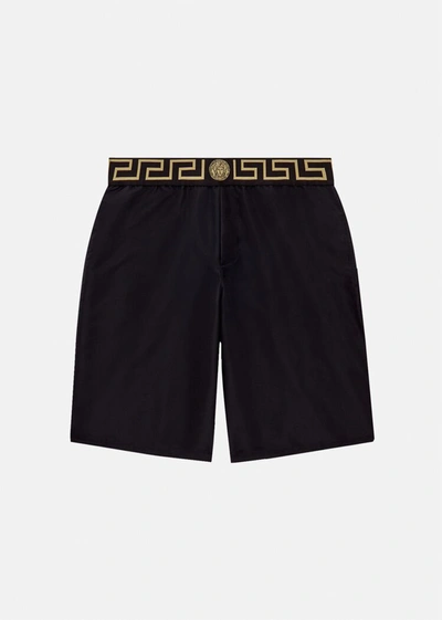 VERSACE GRECA BORDER MID BOARDSHORTS