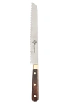 Au Nain French Home S Le Thiers Prince Gastronome Bread Knife In Wood And Gold Brass