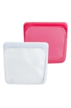 STASHER 2-PACK SANDWICH REUSABLE SILICONE STORAGE BAGS