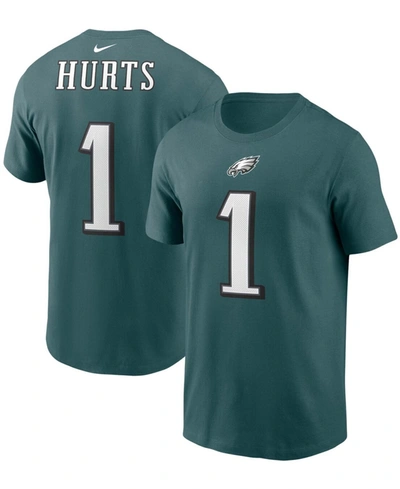 Nike Men's  Jalen Hurts Midnight Green Philadelphia Eagles Player Name And Number T-shirt
