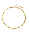 Ben Oni Classic Anti-tarnish Figaro Chain Necklace In Gold Plated