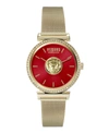 VERSUS VERSUS BY VERSACE WOMEN'S BRICK LANE GOLD-TONE STAINLESS STEEL BRACELET WATCH 34MM