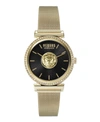 VERSUS VERSUS BY VERSACE WOMEN'S BRICK LANE GOLD-TONE STAINLESS STEEL BRACELET WATCH 34MM