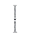 Posh Tech Rainey Skinny Silver-tone Stainless Steel Alloy Link Band For Apple Watch, 42mm-44mm In Silver-tone
