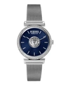Versus Brick Lane Mesh Strap Watch, 34mm In Stainless