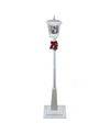 Northlight 70.75" White Lighted Musical Snowman Vertical Snowing Christmas Street Lamp In White
