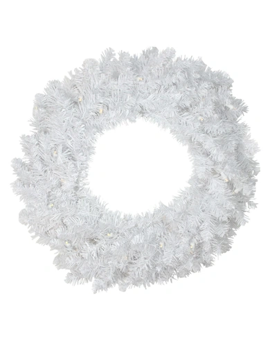 Northlight 24" Pre-lit Led White Pine Artificial Christmas Wreath