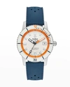 Zodiac Compression Diver Automatic Rubber Strap Watch, 40mm In Blue
