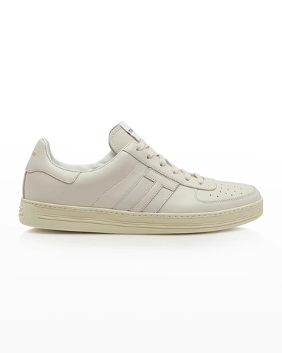 Tom Ford Men's Tonal Leather Low-top Sneakers In U1002 Marble