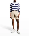Peter Millar Salem High Drape Performance Shorts In Khaki