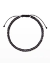 Kendra Scott Men's Beaded Pull-cord Bracelet In Black Agate