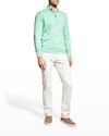 Peter Millar Men's Crest 1/4-zip Sweater In Sum Meadow