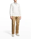 Peter Millar Crest Quarter Zip Pullover Sweater In Summ Ivory