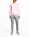 Peter Millar Men's Crest 1/4-zip Sweater In Palm Pink