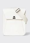 Akris Anouk Small Leather Messenger Bag In 001 White