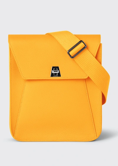 Akris Anouk Small Leather Messenger Bag In 261 Amber