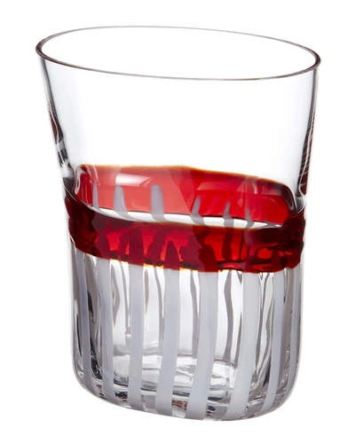 Carlo Moretti Bora Drinking Glass, Red/white In Unassigned