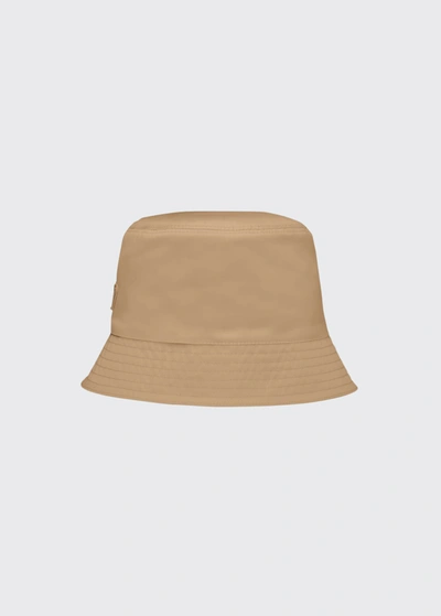 Prada Recycled Nylon Bucket Hat In Desert Beige