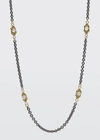 Armenta Women's Old World 18k Gold, Sterling Silver, Champagne Diamond & White Sapphire Heraldry Cable Chain