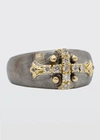 Armenta Old World Wide Cross Band Ring In Ow