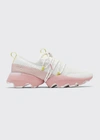 Sorel Kinetic Impact Mesh Trainer Sneakers In White Eraser Pink