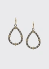 ARMENTA OLD WORLD CHAMPAGNE DIAMOND OPEN PEAR EARRINGS, 30MM